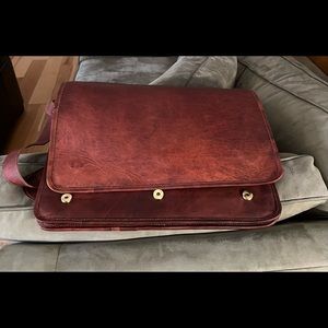 Large leather messenger bag
